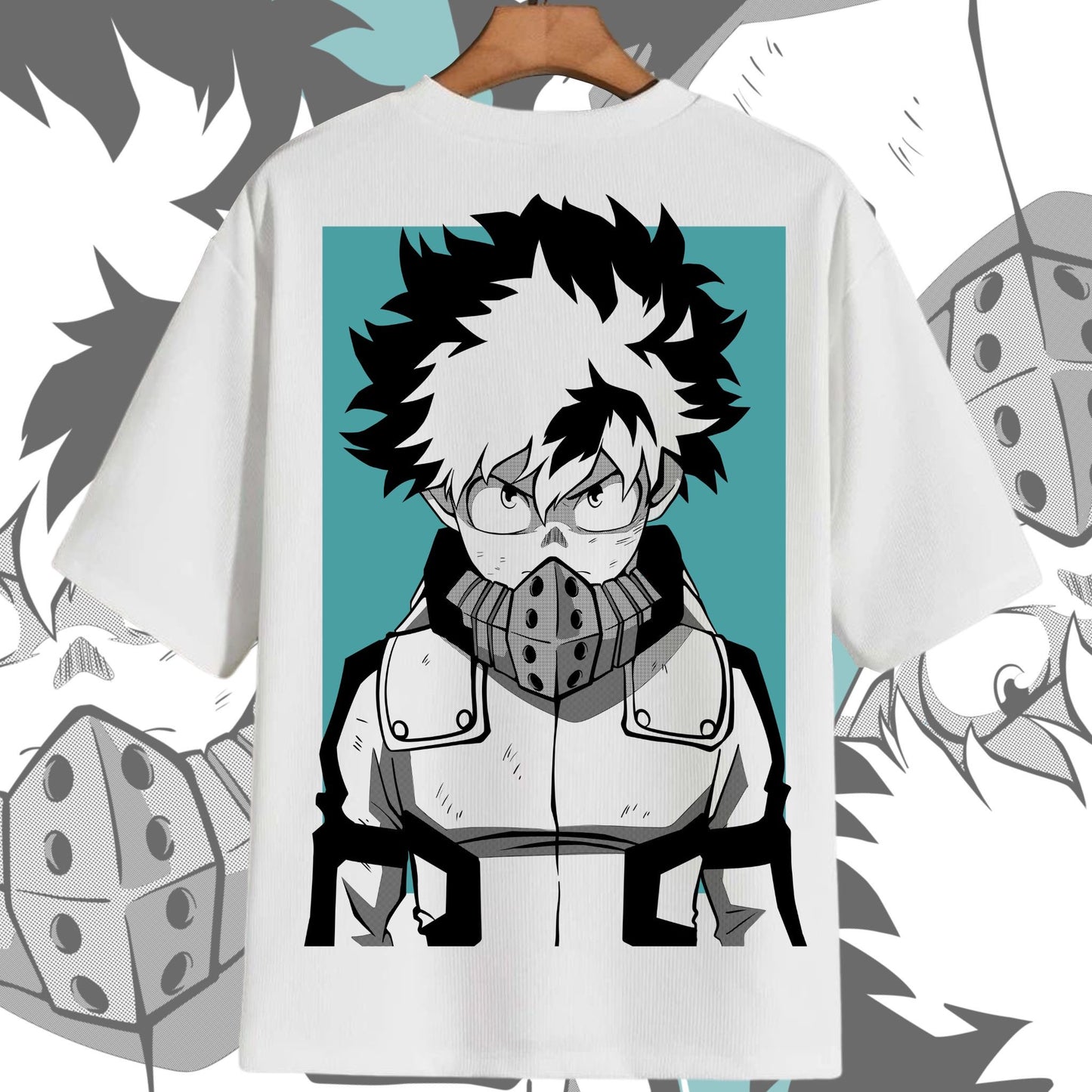 T-Shirt branca Izuku Midoriya